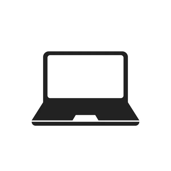 Laptop-Vektorillustration. Notizbuch flach Symbol. PC-Symbol. — Stockvektor