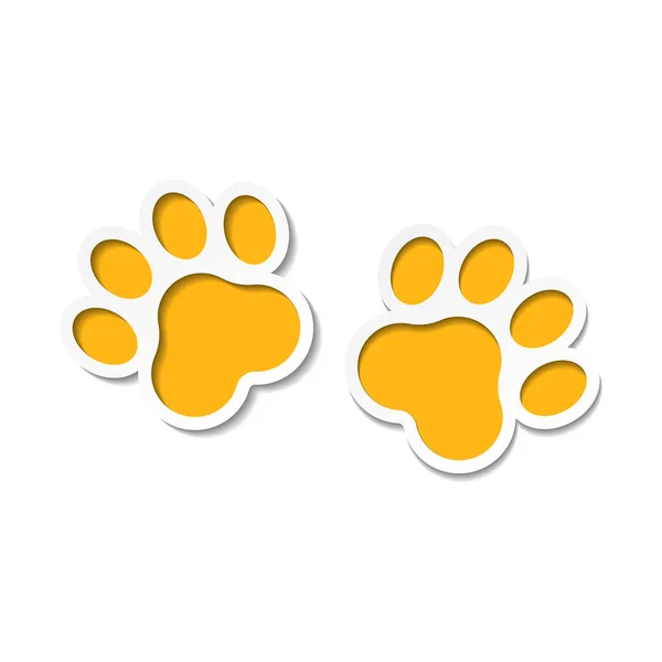 Icona vettoriale impronta zampa. Illustrazione dell'impronta di cane o gatto. Silhouette animale . — Vettoriale Stock