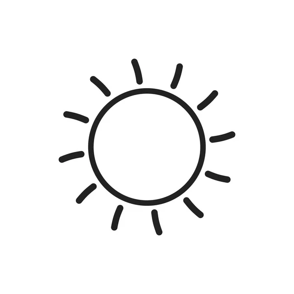 Illustration vectorielle icône soleil. Soleil avec symbole de rayon . — Image vectorielle