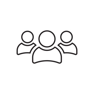 Çizgi stili insanlar vektör simge grubu. Kişi simge tasarlamak.