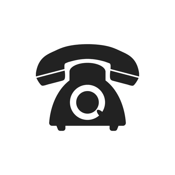 Icône vectorielle téléphonique. Ancienne illustration de symbole de téléphone vintage . — Image vectorielle