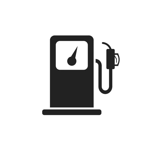 Bränsle gas station ikonen. Bil bensin pumpen platt illustration. — Stock vektor