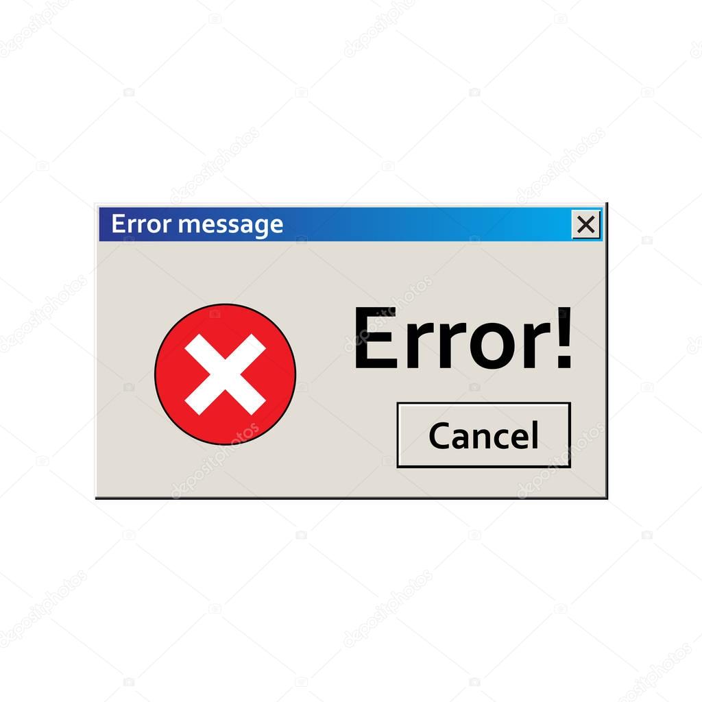Error Warning Message User 151871748 - WDRFree Vector illustration of Error Warning Message User 151871748