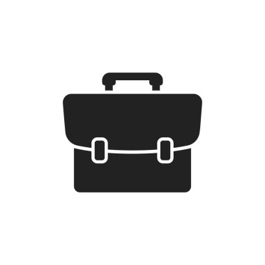 Bavul vektör simgesi. Düz stil Bagaj çizimde.