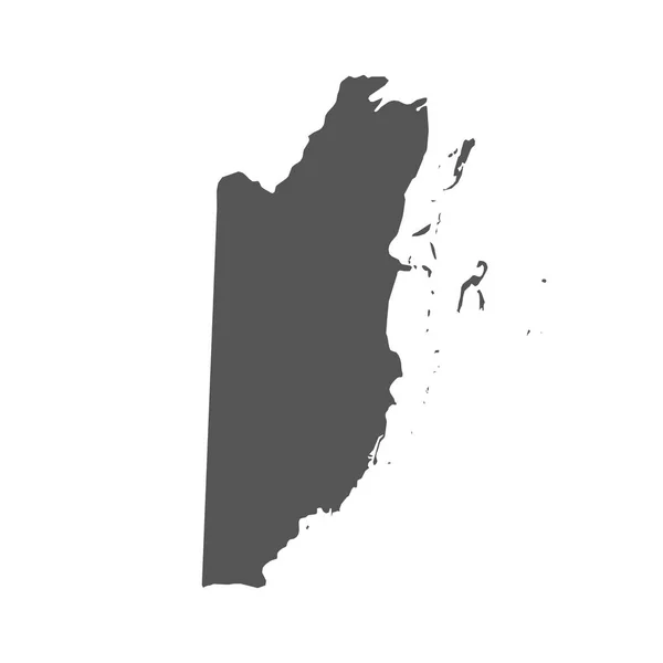 Carte vectorielle du Belize. Icône noire sur fond blanc . — Image vectorielle
