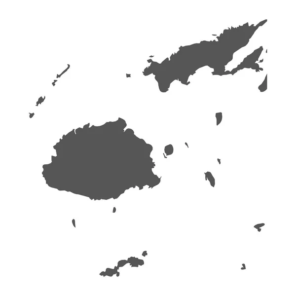 Mapa vetorial de Fiji. Ícone preto no fundo branco . — Vetor de Stock