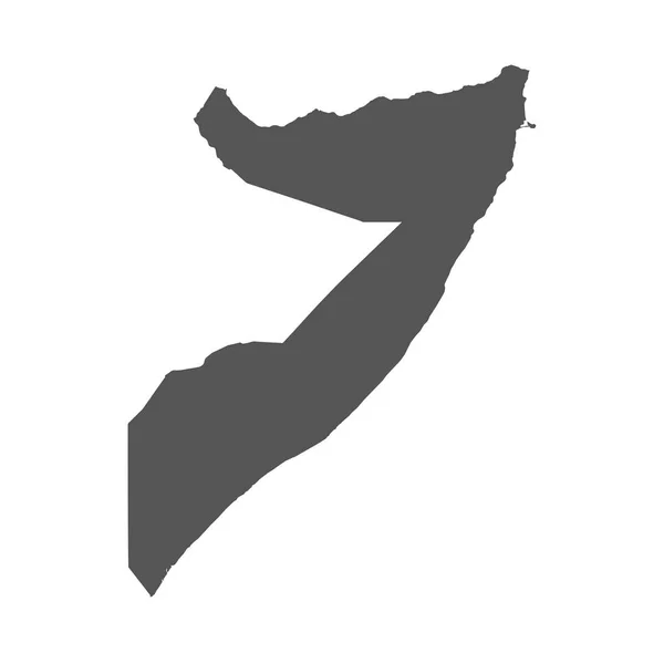 Mapa wektor Somalii. Czarna ikona na białym tle. — Wektor stockowy