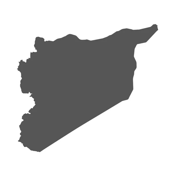 Syria vector map. Black icon on white background. — Stock Vector