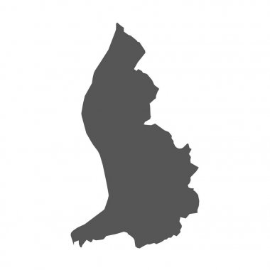 Liechtenstein vektör harita. Beyaz arka planda siyah simgesi.