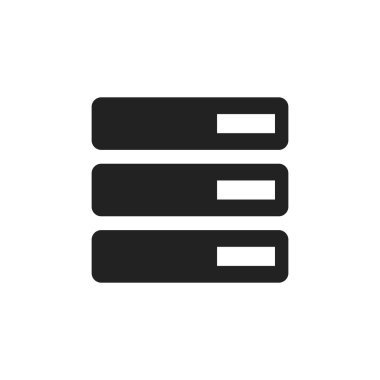 Veritabanı, sunucu vektör simgesi. Depolama vektör çizim.