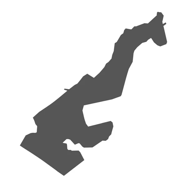 モナコのベクター マップ。白い背景の黒いアイコン. — ストックベクタ