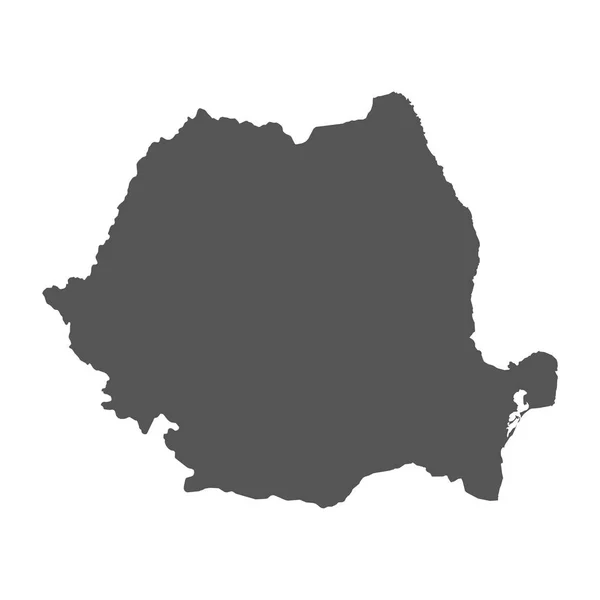 Rumania mapa vectorial. Icono negro sobre fondo blanco . — Vector de stock