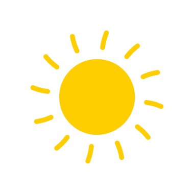 Güneş simge vektör çizim. Sun ray simgesiyle.
