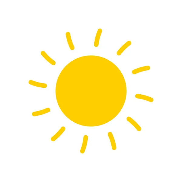 Illustration vectorielle icône soleil. Soleil avec symbole de rayon . — Image vectorielle