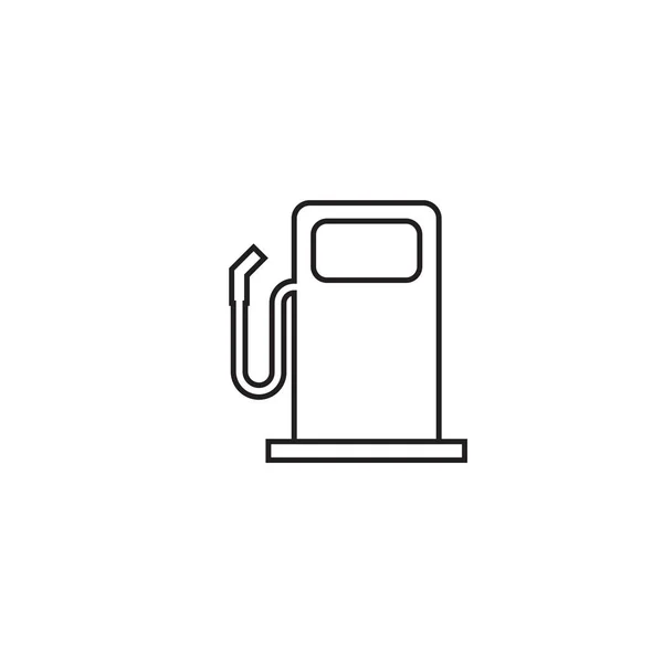 線のスタイルの燃料ガソリン スタンドのアイコン。車ガソリン ポンプ フラット図. — ストックベクタ