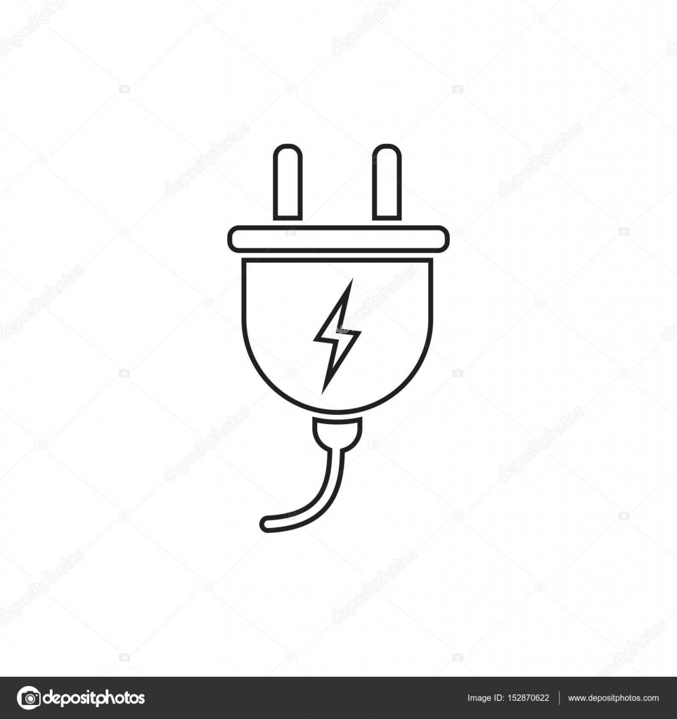 Power wire cable flat illustration. — Stock Vector