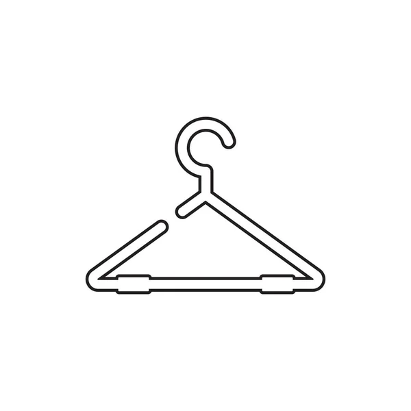 Hanger vector icon in line style. Wardrobe hanger flat illustration. — Stock Vector