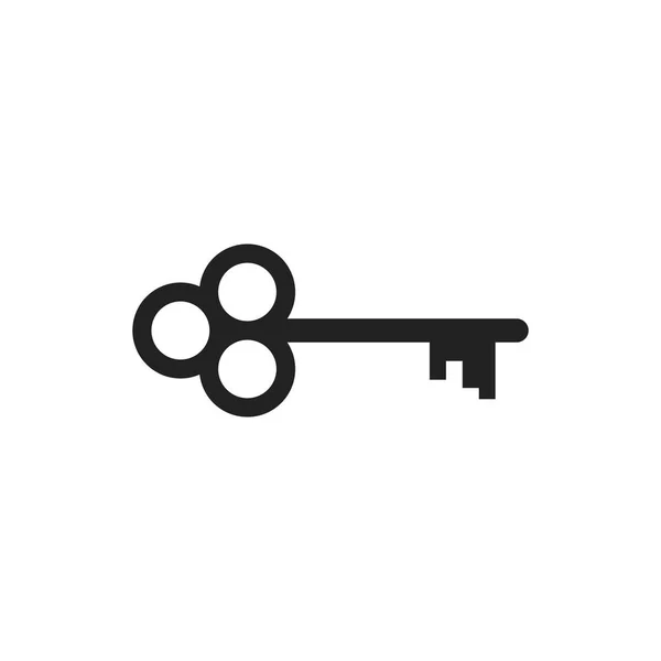 Icono clave del vector. Ilustración plana clave . — Vector de stock