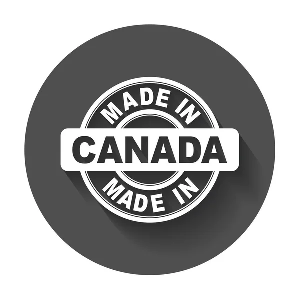 Feito no Canadá. emblema do vetor plana — Vetor de Stock