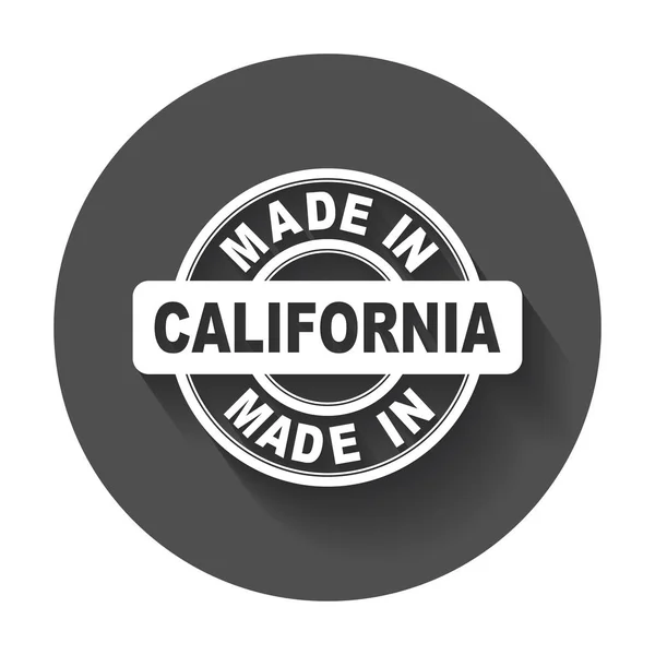 Fabriqué en Californie. Emblème vectoriel plat — Image vectorielle