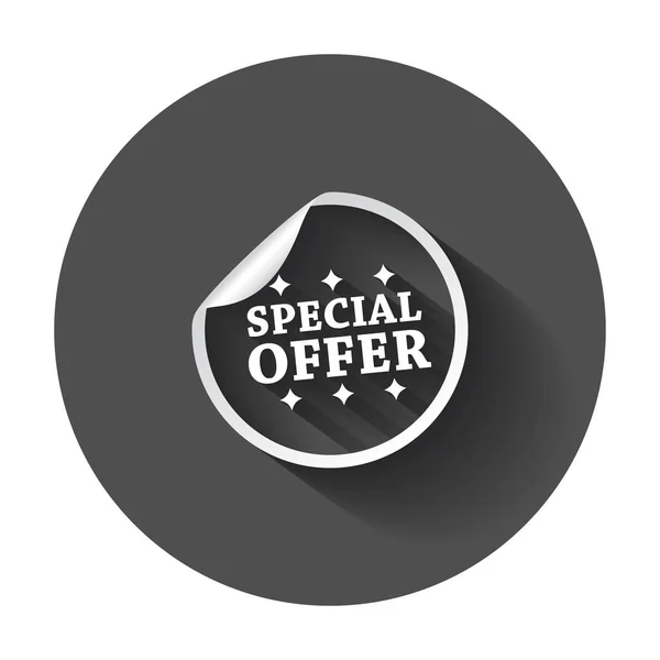 Special offer stickers. Vector illustration with long shadow. — Stock Vector