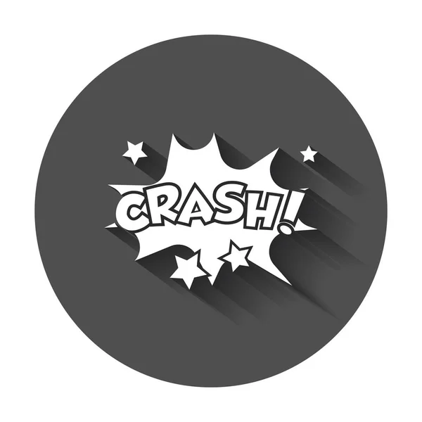 Crash comic sound effects. Sound bubble speech with word and comic