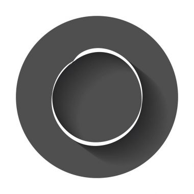 Elle çizilmiş karalama daire. Vektör öğesi. Uzun gölge illüstrasyon.