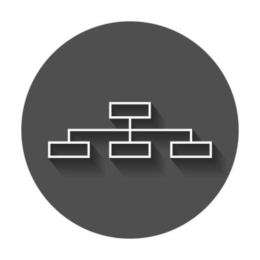 Yapısı basit düz simgesi. Vektör çizim uzun gölge ile.