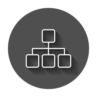 Yapısı basit düz simgesi. Vektör çizim uzun gölge ile.