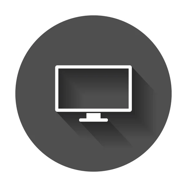 Computervektorillustration. Monitor flaches Symbol. TV-Symbol mit — Stockvektor