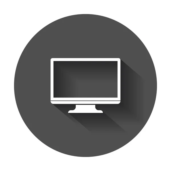 Computervektorillustration. Monitor flaches Symbol. TV-Symbol mit — Stockvektor