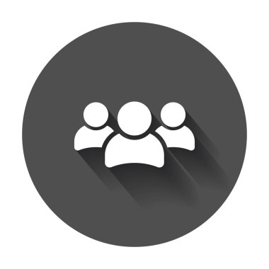 İnsanlar vektör simge grubu. Kişi simge tasarlamak uzun ile