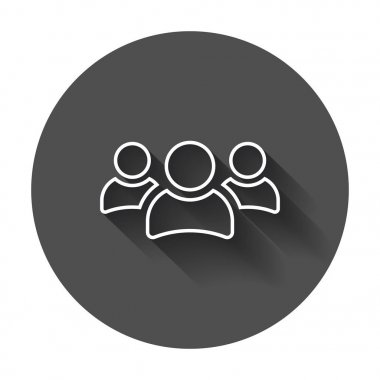 Çizgi stili insanlar vektör simge grubu. Kişi simgesi illustra