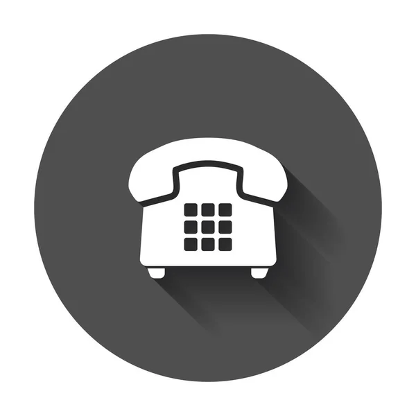 Icona del vettore telefonico. Vecchio telefono vintage simbolo illustrazione arguzia — Vettoriale Stock