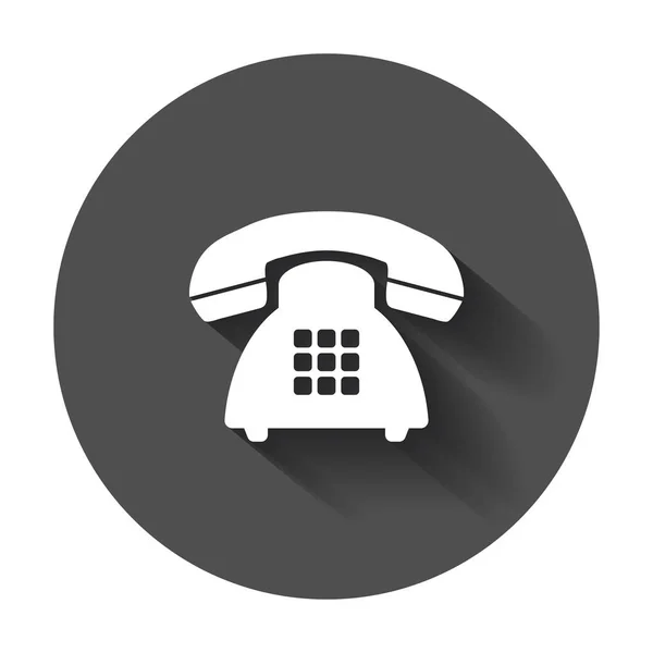 Vector telefoonpictogram. Oude vintage telefoon symbool illustratie wit — Stockvector