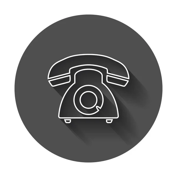 Vector telefonikonen. Gamla vintage telefon symbol illustration wit — Stock vektor