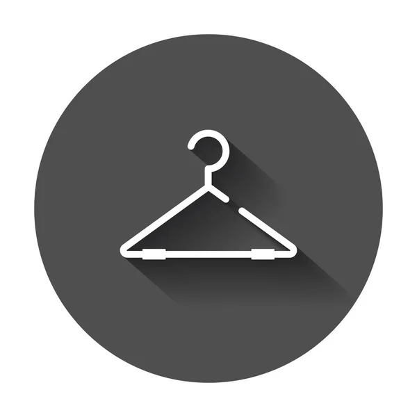 Hanger vector icon. Wardrobe hanger flat illustration with long — Stock Vector