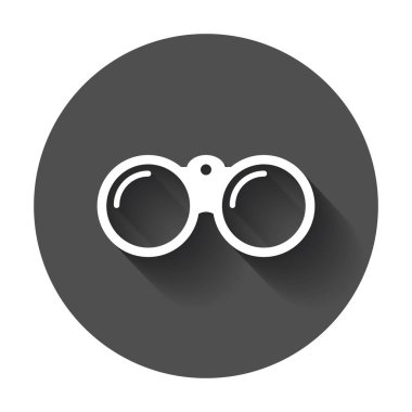 Dürbün vektör simgesi. Dürbün ile düz illüstrasyon keşfetmek