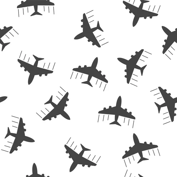 Иконка фона самолета без швов. Плоский векторный иллюстрат — стоковый вектор