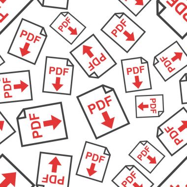 PDF dosyasını indir Dikişsiz desen arka plan simgesi. Düz vektör 