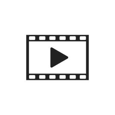 Simge vektör oynamak. Düz stil oyun video çizimde.