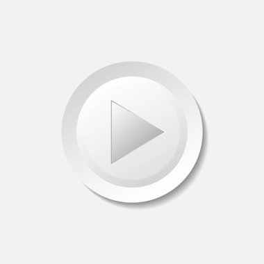 Simge vektör oynamak. Düz stil oyun video çizimde.