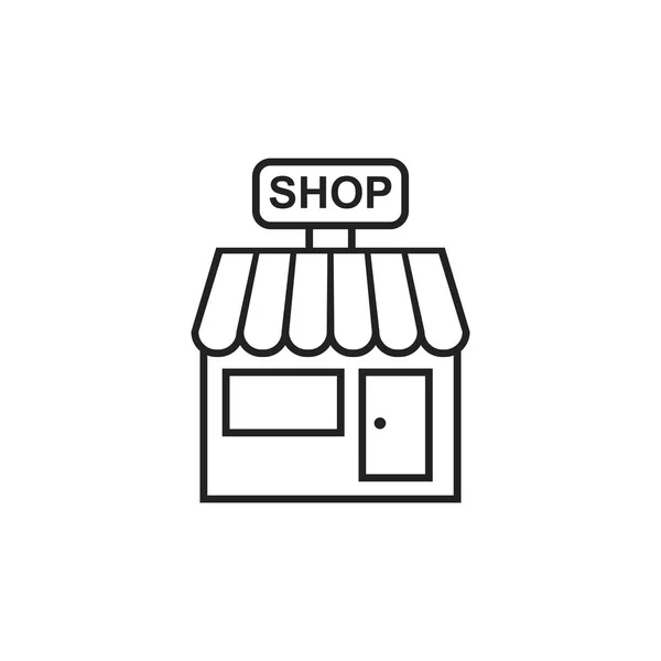 Ícone vetorial da loja. ilustração de construção de loja . — Vetor de Stock