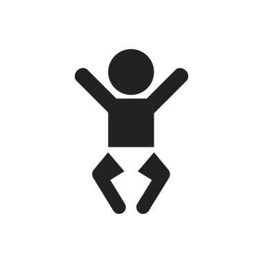 Bebek vektör simgesi. Çocuk düz illüstrasyon.