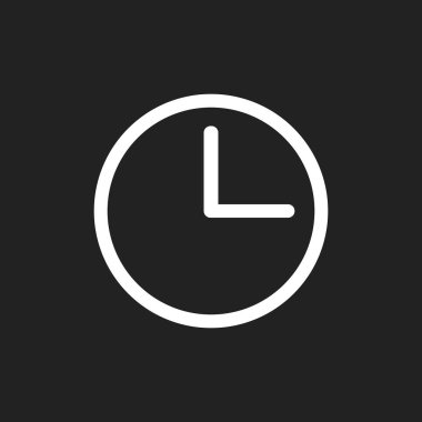 Saat simge tasarlamak. Düz vektör saat sembol.