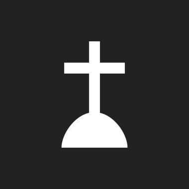 Cadılar Bayramı mezar simgesi. Mezar taşı vektör çizim. RIP mezar taşı düz simgesi.