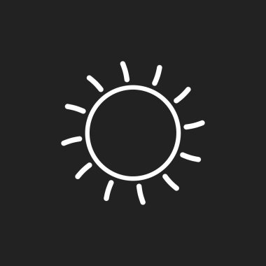 Güneş simge vektör çizim. Sun ray simgesiyle.