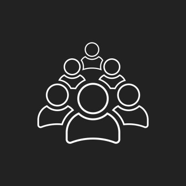 Çizgi stili insanlar vektör simge grubu. Kişi simge tasarlamak.