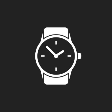 Watch vektör simgesi. Saat düz illüstrasyon.