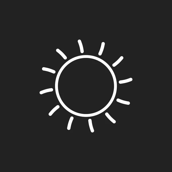Ilustração do vetor do ícone do sol. Sol com símbolo de raio . — Vetor de Stock